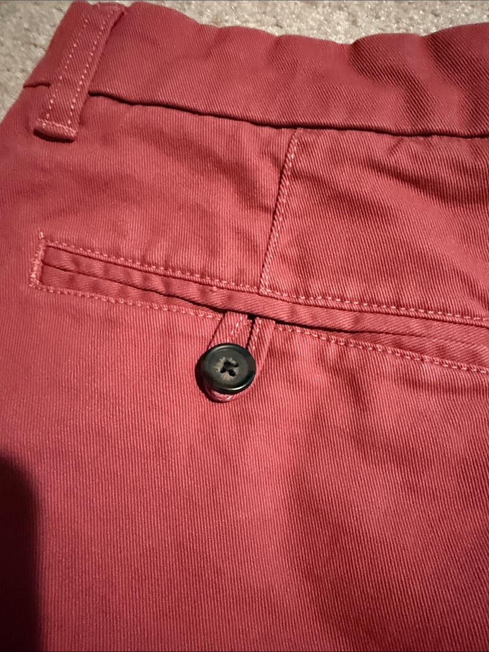 Chaps Men's Short - Deep Brick Red Flat Front - Picture 5 of 8